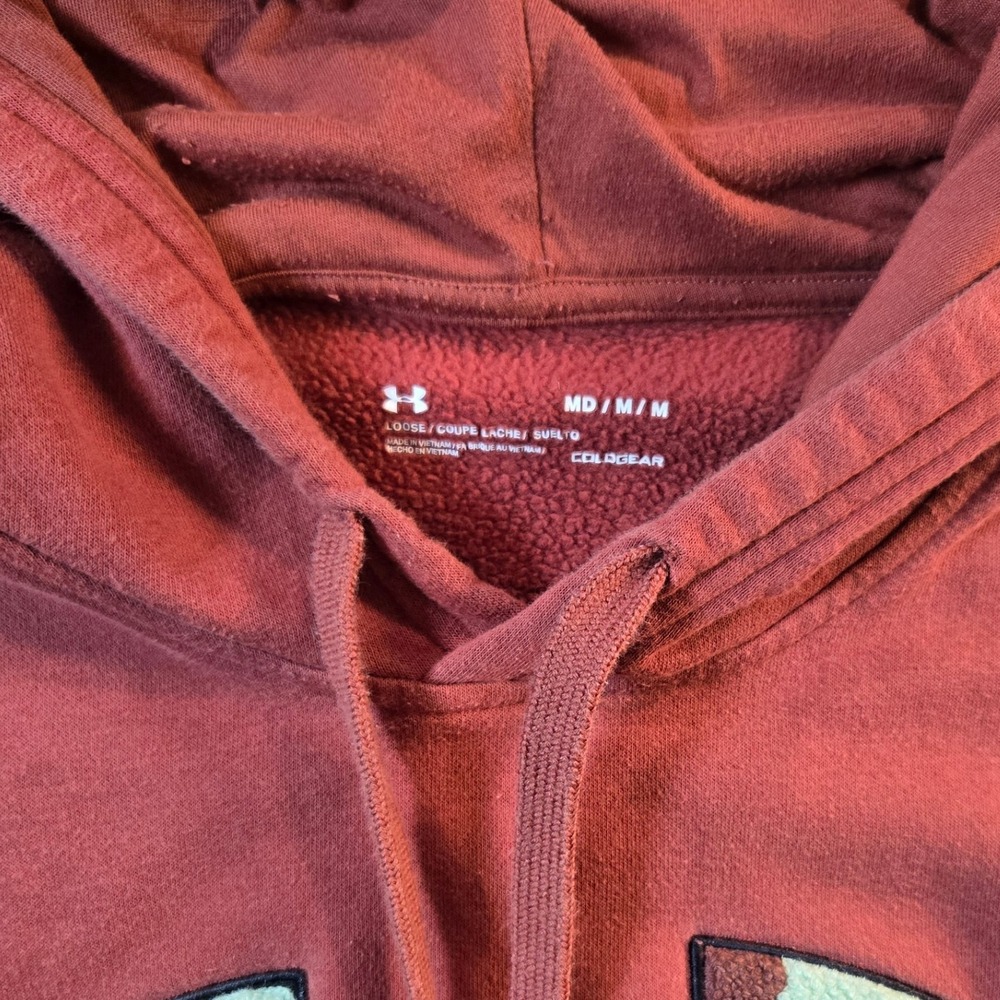 Under Armour Mens M Colorblock Camo Logo ColdGear Hoodie Pullover Sweatshirt‎ - Picture 4 of 6
